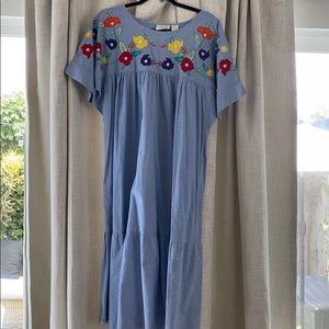 Vintage embroidered maxi dress